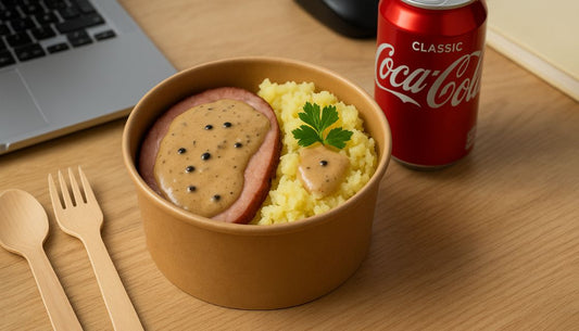 Jambon grillé sauce poivre